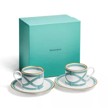 Tiffany Blue Link:Teacup and Saucer in Bone China, Set of Two, 3