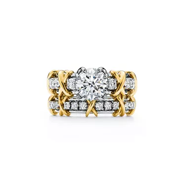 Sixteen Stone by Tiffany:Solitaire Diamond Ring in Platinum and Yellow Gold, 6