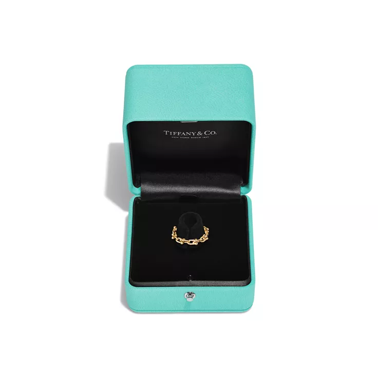 Tiffany HardWear:Ring mit extrakleinen beweglichen Gliedern in Gelbgold, 4