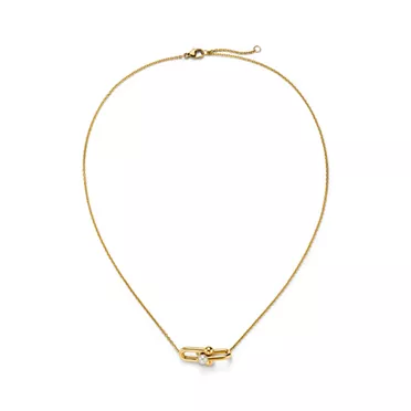 Tiffany HardWear:Medium Link Pendant in Yellow Gold with Pearls, 2