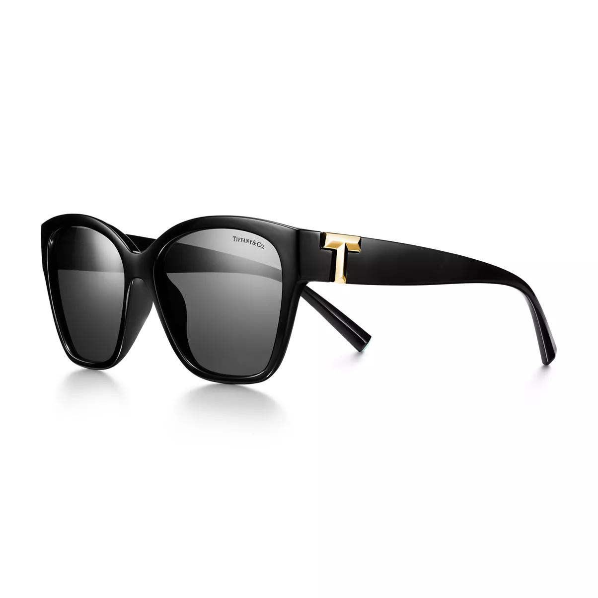 Sunglasses in Black Acetate with Dark Grey Lenses