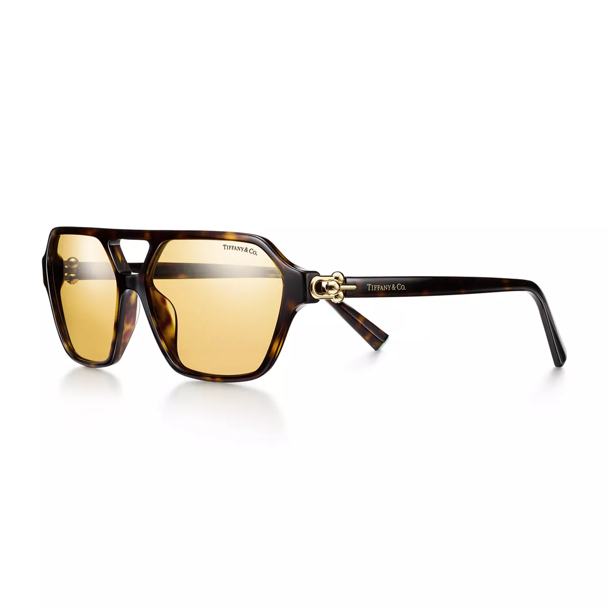 Sunglasses in Tortoise Acetate with Yellow Lenses
