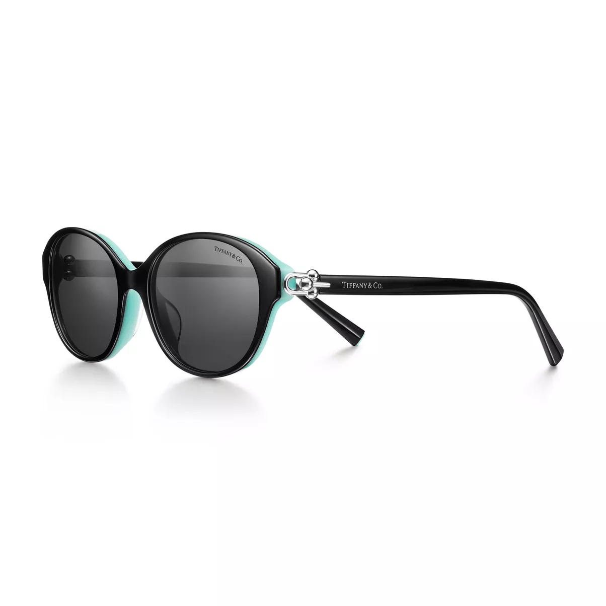 Sunglasses in Black Acetate with Dark Grey Lenses