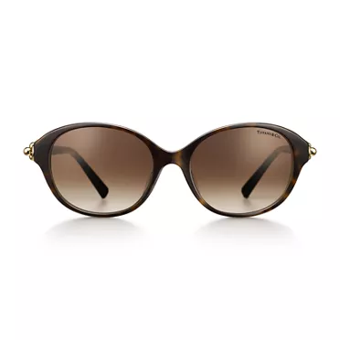 Collezione HardWear by Tiffany:Occhiali da sole in acetato tartarugato con lenti marroni, 2