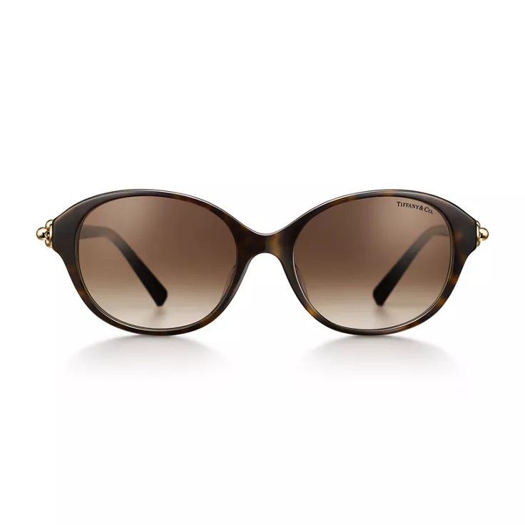 Tiffany HardWear:Gafas de sol de acetato carey con cristales color marr&oacute;n, 1