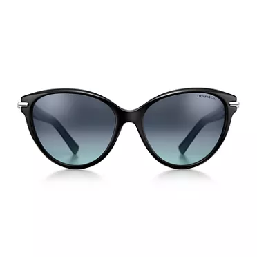 Tiffany HardWear:Sunglasses in Black Acetate with Tiffany Blue&reg; Gradient Lenses, 2