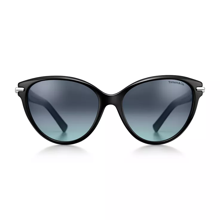 Tiffany HardWear:Sunglasses in Black Acetate with Tiffany Blue&reg; Gradient Lenses, 1