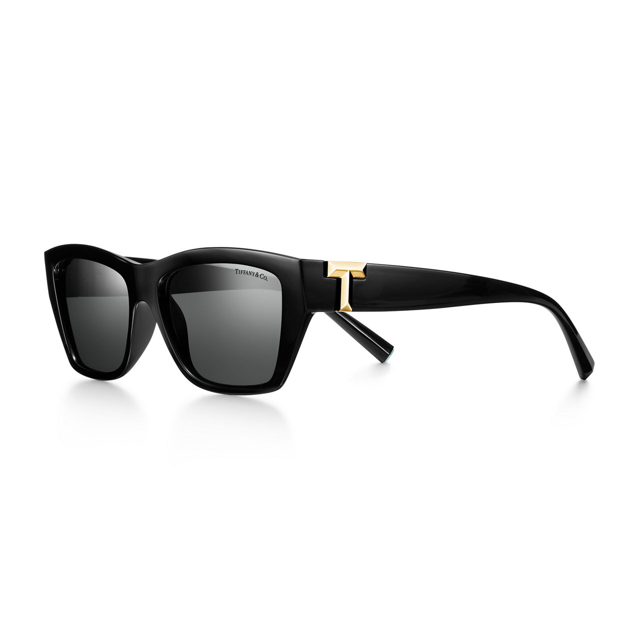 Sunglasses in Black Acetate with Dark Gray Lenses