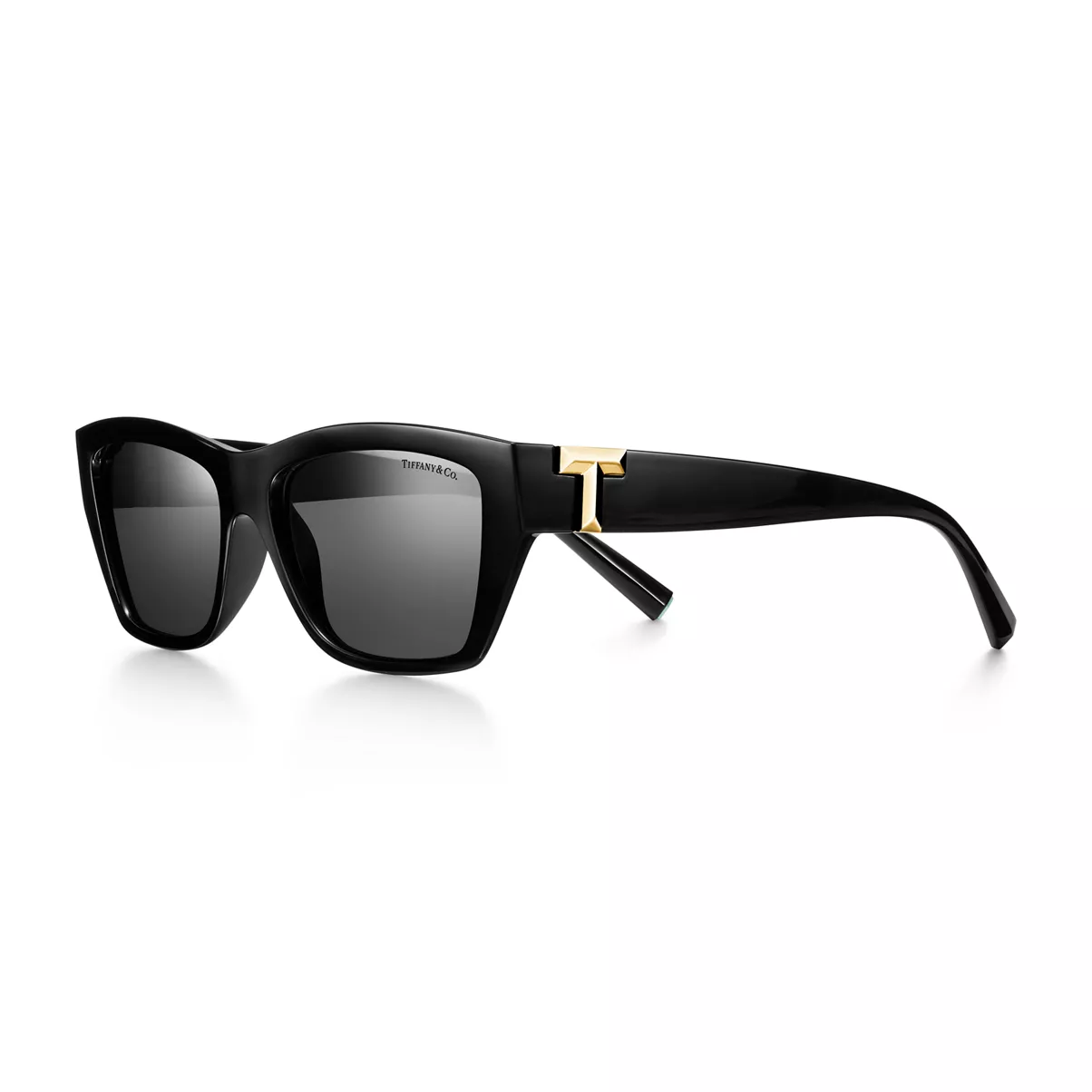 Sunglasses in Black Acetate with Dark Grey Lenses
