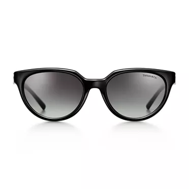 Collezione Return to Tiffany:Occhiali da sole in acetato nero con lenti sfumate grigie, 2