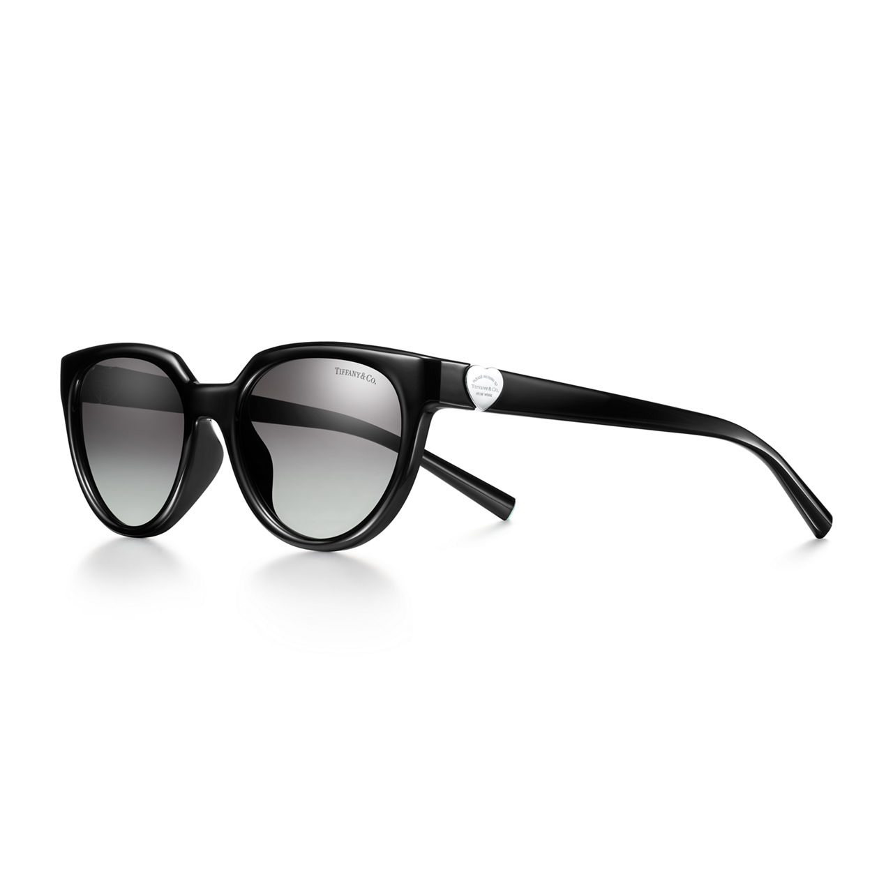 Return to Tiffany®:Sunglasses in Black Acetate with Gray Gradient