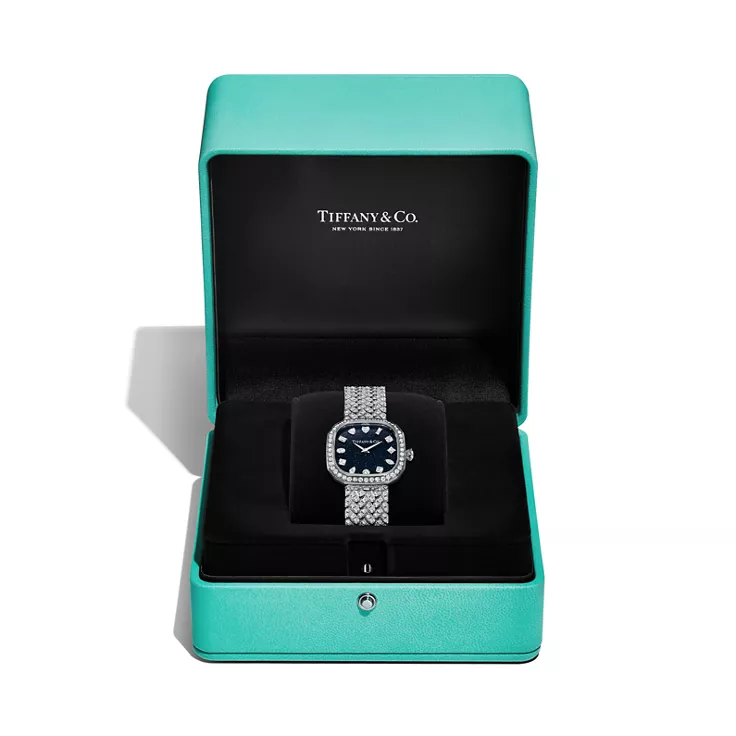 Tiffany Eternity:Diamantuhr in Wei&szlig;gold mit Diamanten, 4