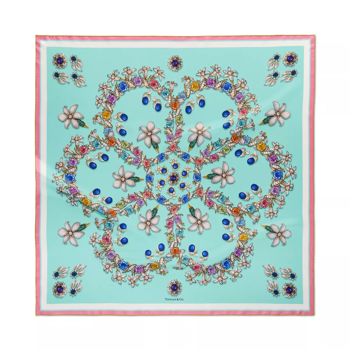 Jasmine Schal aus Seide in Tiffany Blue&reg;