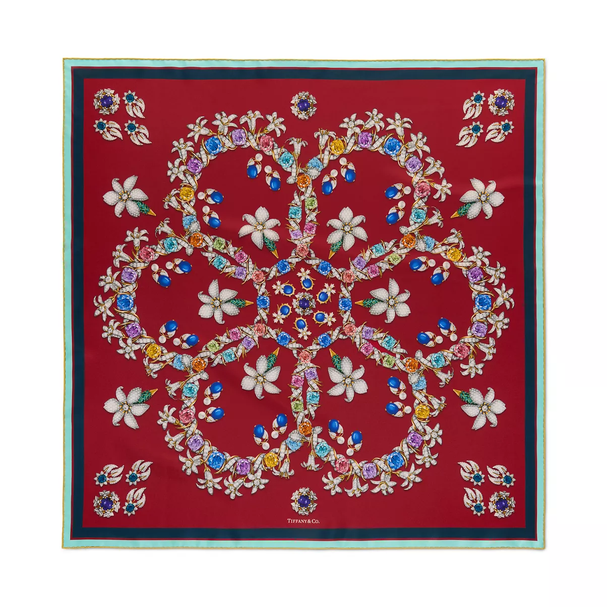 Jasmine Scarf in Red Silk