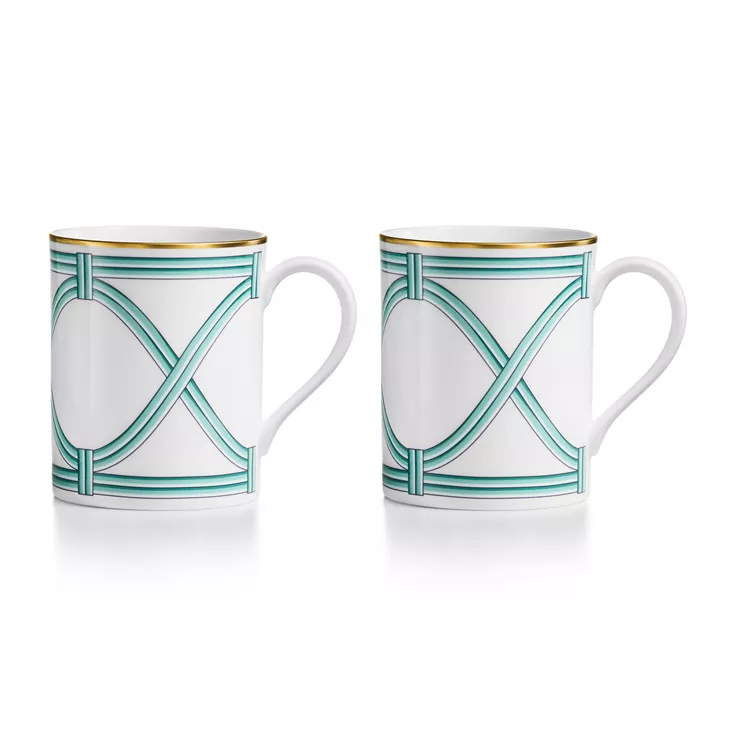 Tiffany Blue Link:Mugs Set of Two, in Bone China, 2