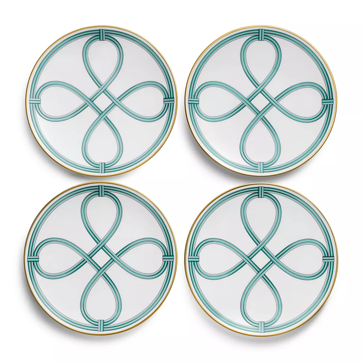Dessert Plates Set of Four, in Bone China