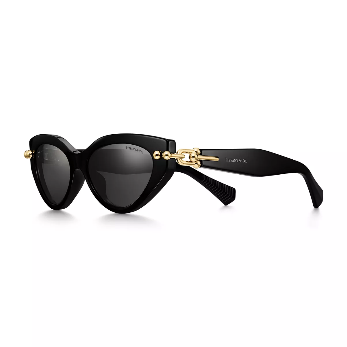 Sunglasses in Black Acetate with Dark Grey Lenses