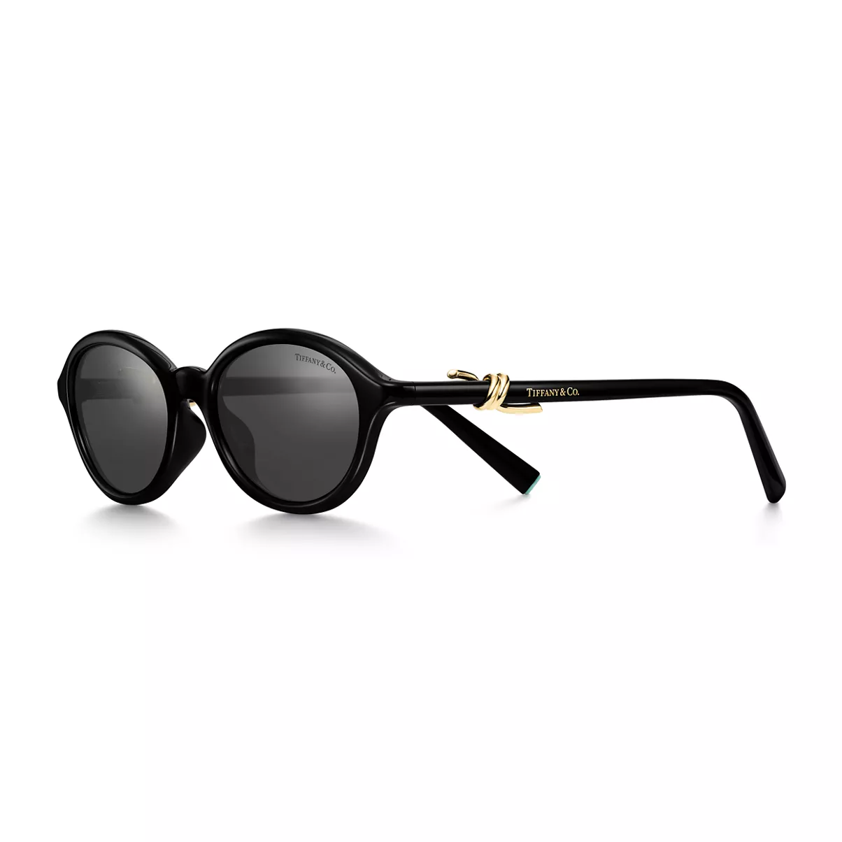 Sunglasses in Black Acetate with Dark Grey Lenses