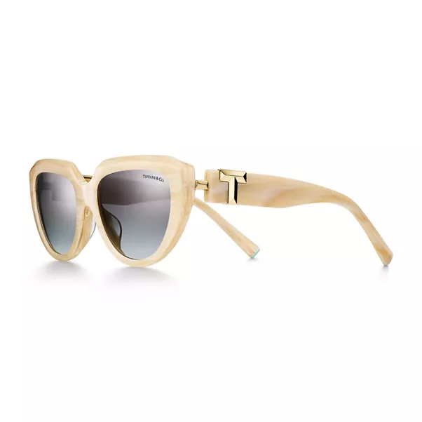 Tiffany & Co. Ivory Cat-Eye Sunglasses| Tiffany Luxury Cat Eye Sunglasses New In Box Tiffany & Co. Cat Eye Luxury Sunglasses - Elevate  main image 2