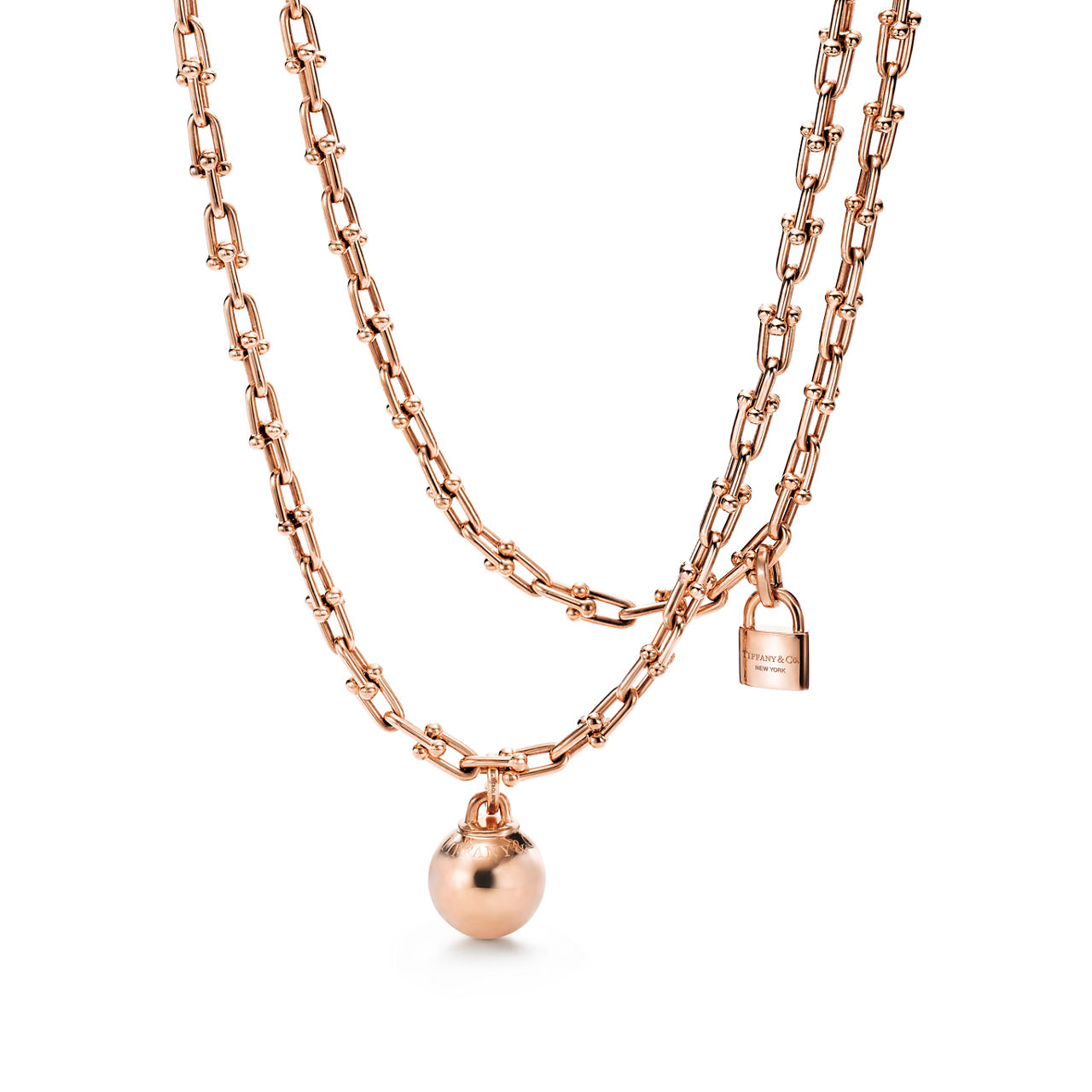 Tiffany HardWear:Small Wrap Necklace in Rose Gold | Tiffany & Co. US