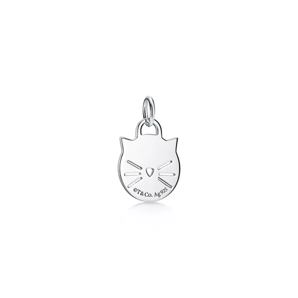 Return to Tiffany™:Anhänger „Cat“ in Silber, Small