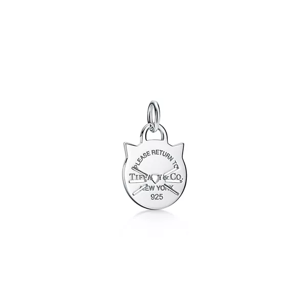 Return to Tiffany™:Anhänger „Cat“ in Silber, Small