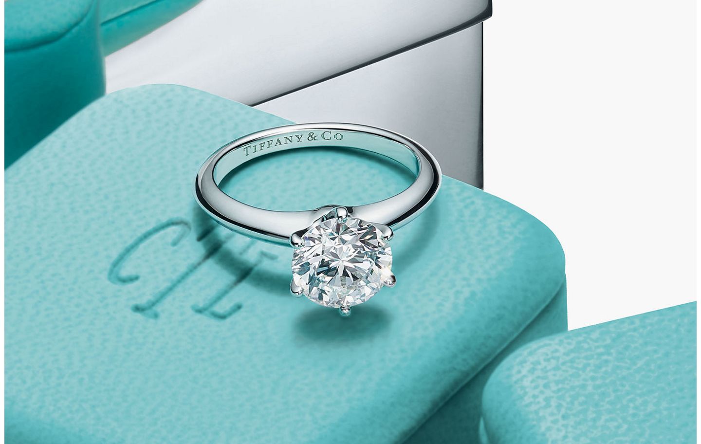 tiffany diamond rings in box