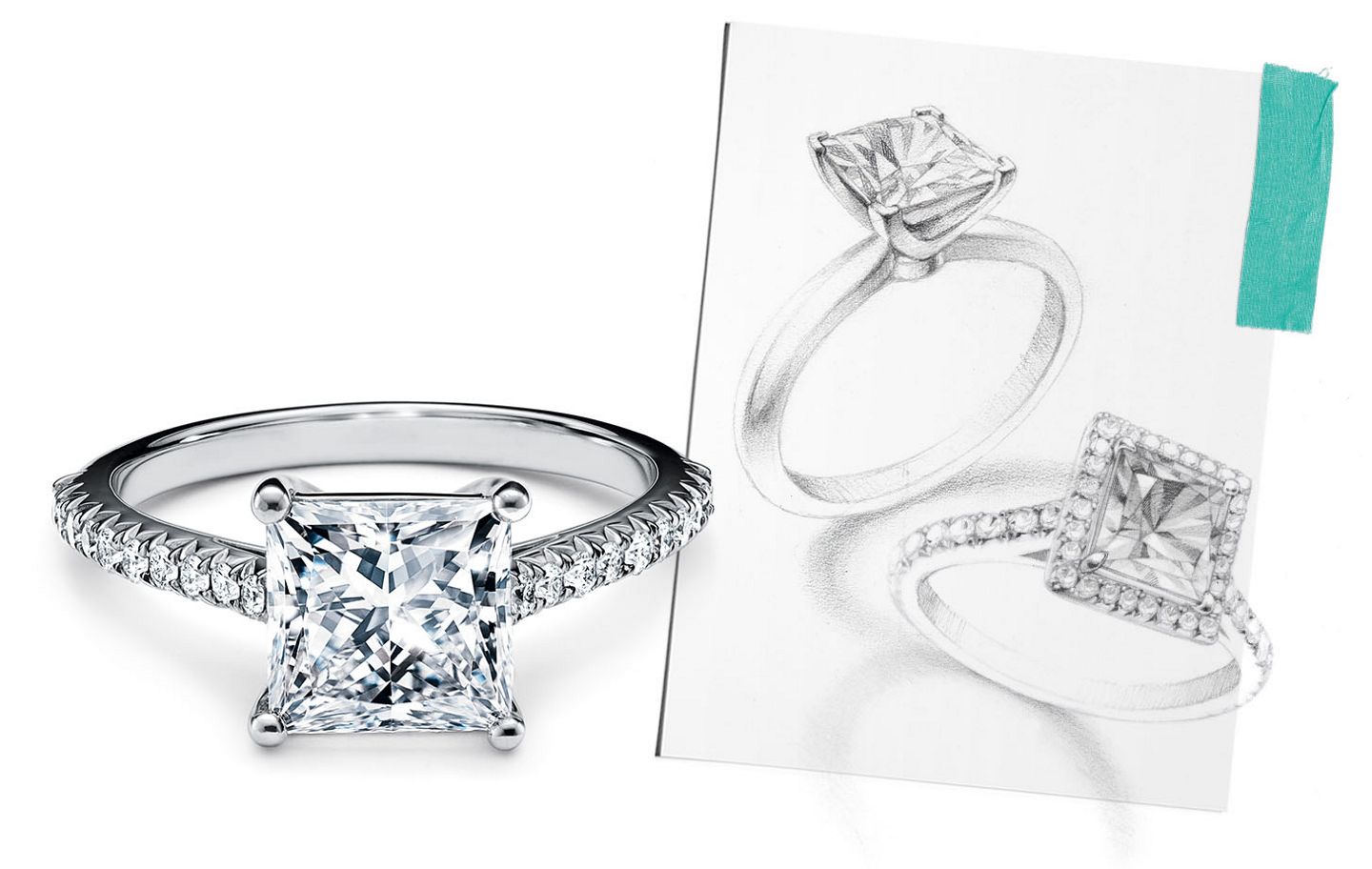 Formas de diamantes y cortes: Tablas de orientación formas | Tiffany & Co.
