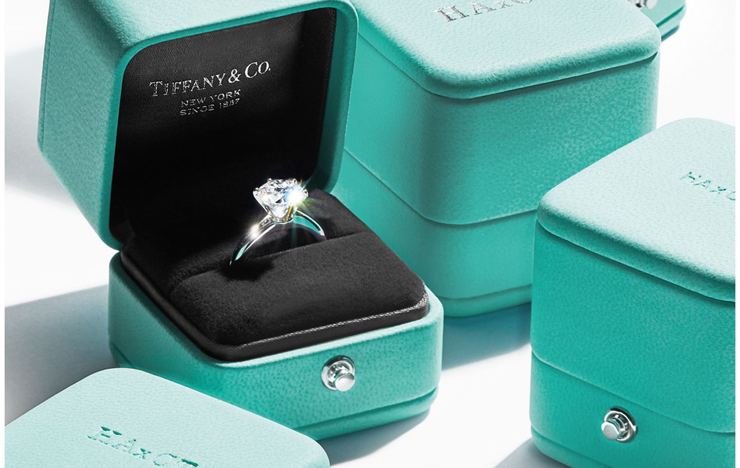 tiffany diamond rings in box