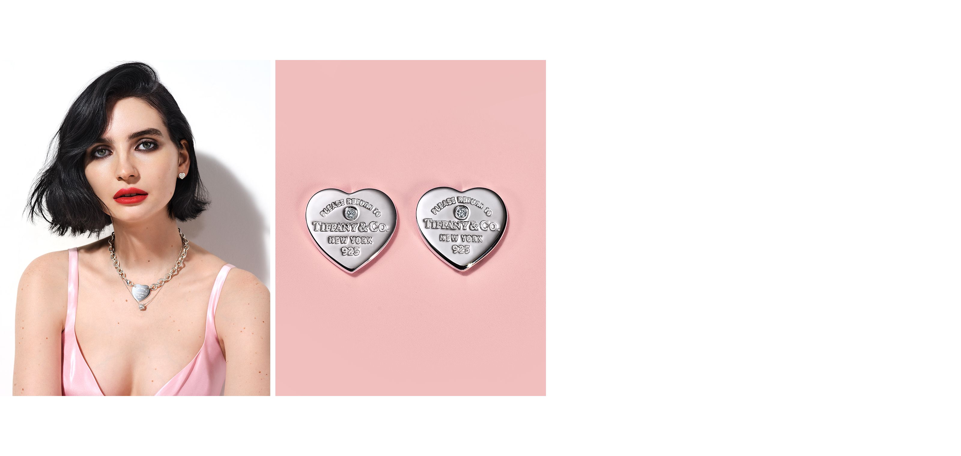 Tiffany mini hot sale heart necklace