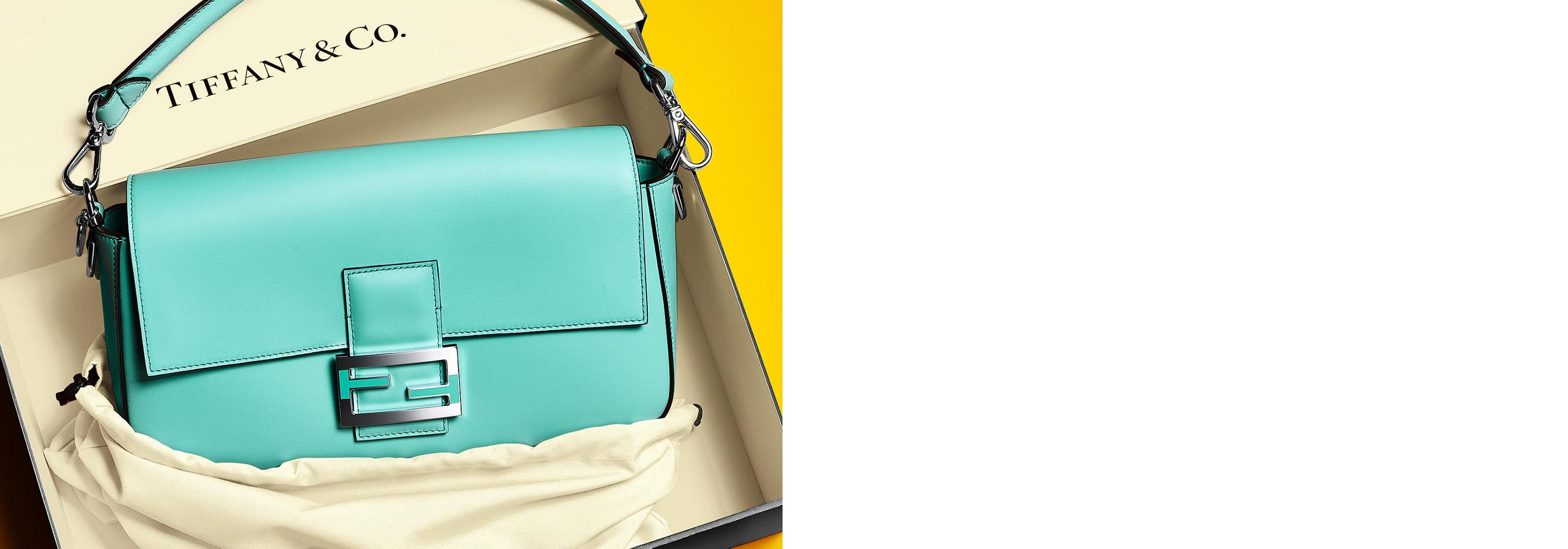 Fendi Mini Baguette Bag Tiffany Blue