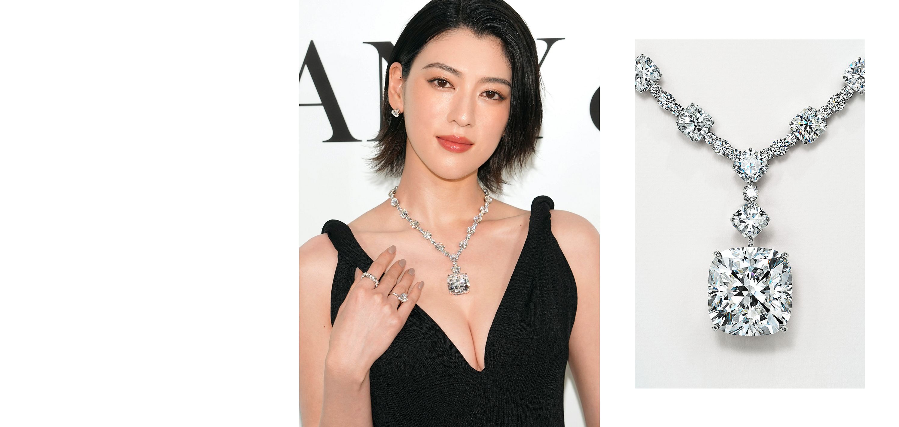 三吉彩花が銀座本店リニューアルオープンイベントに登場