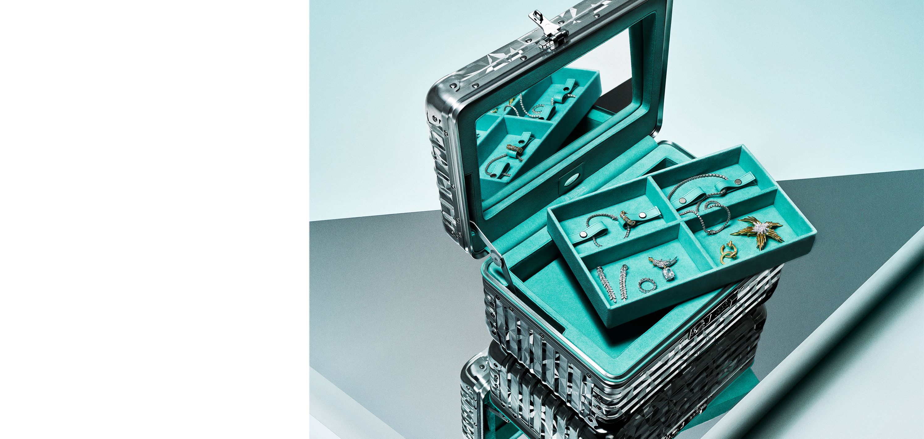 Rimowa x Tiffany & Co. Jewelry Personal Tiffany Blue in Polycarbonate with  Silver-tone - US