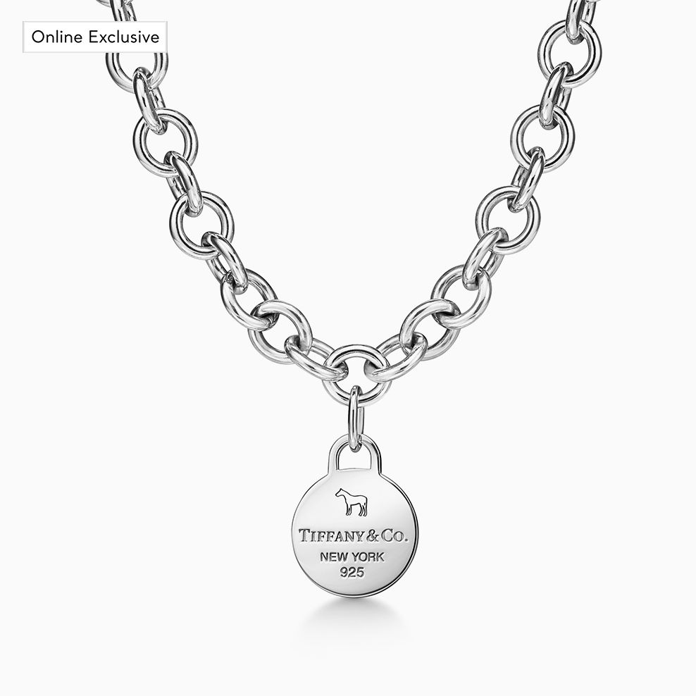 The Return to Tiffany® x Beyoncé Collection Round Tag Necklace in Sterling Silver