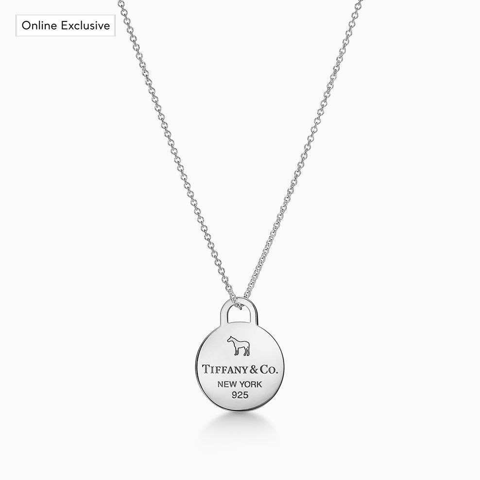 The Return to Tiffany® x Beyoncé Collection Round Tag Pendant in Sterling Silver