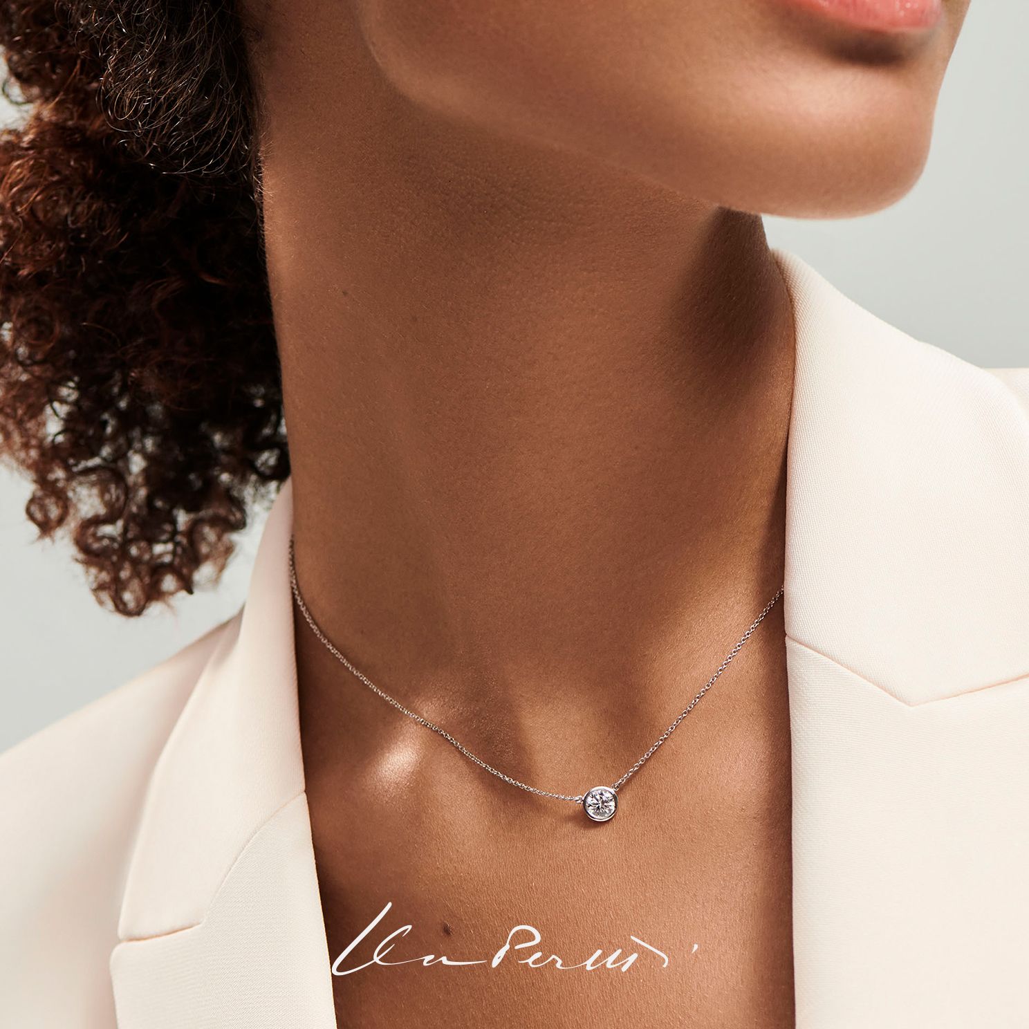 Elsa Peretti Diamonds by The Yard Single Diamond Pendant