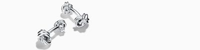 tiffany silver knot cufflinks