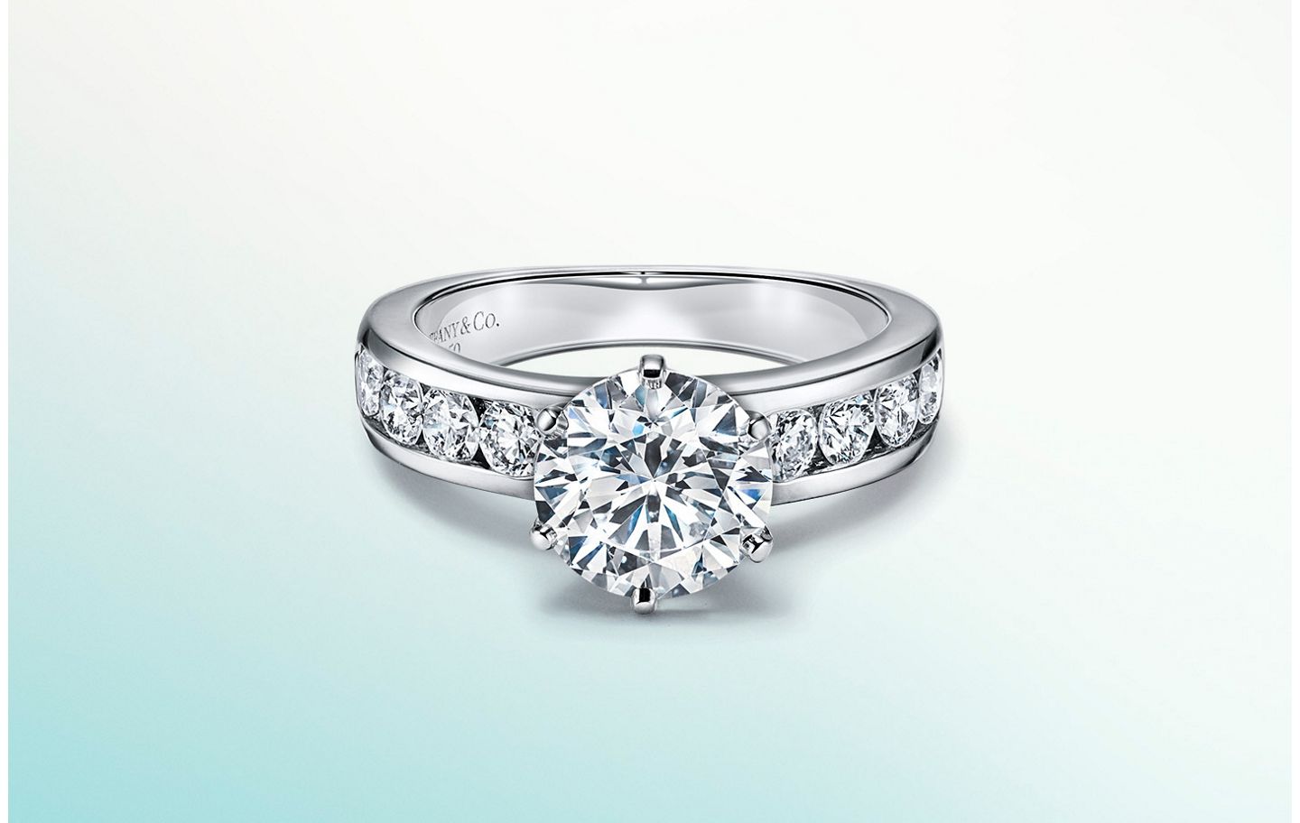 The Tiffany® Setting in platinum: world's most iconic engagement ring.