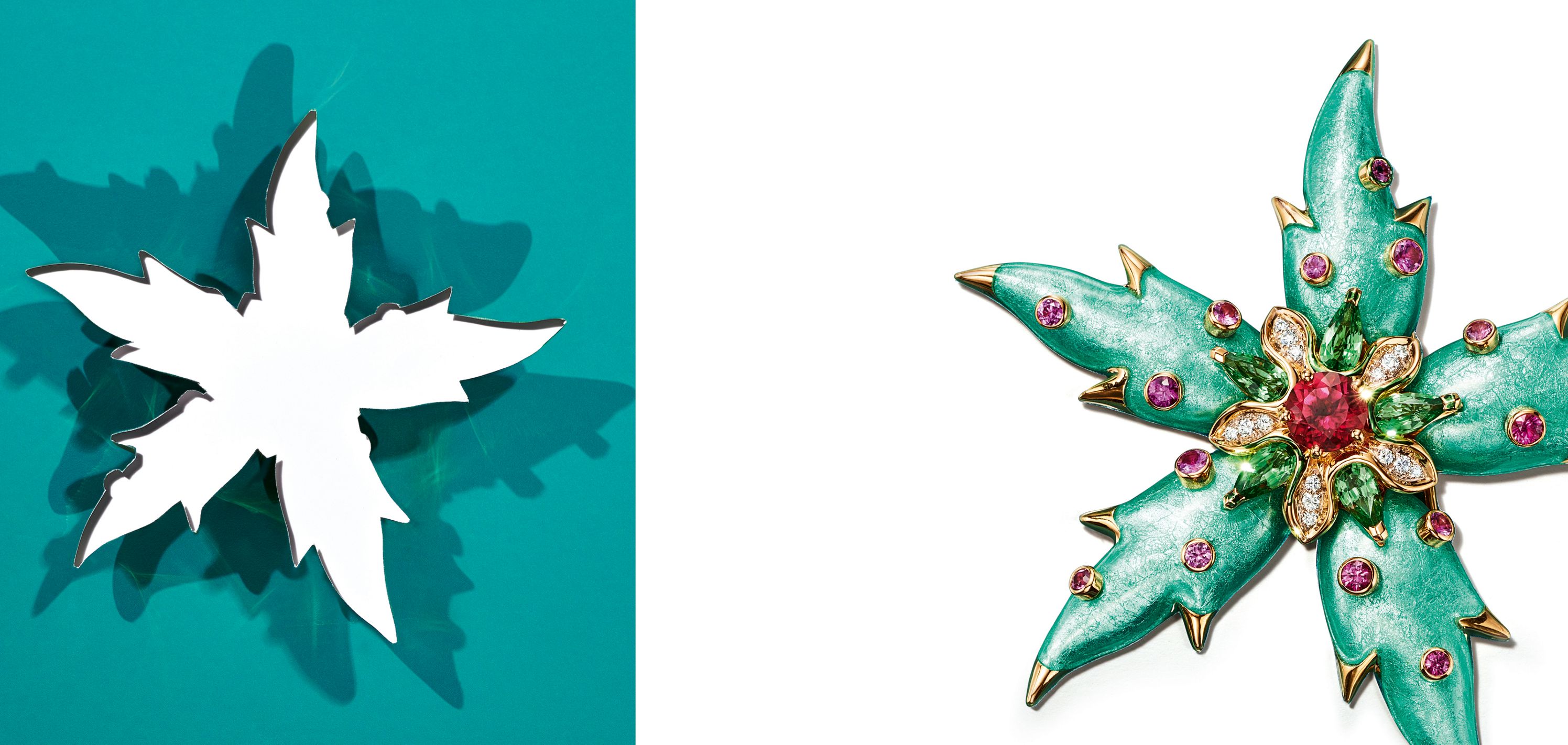Брошь Tiffany & Co. Schlumberger Paillonné Enamel Starfish
