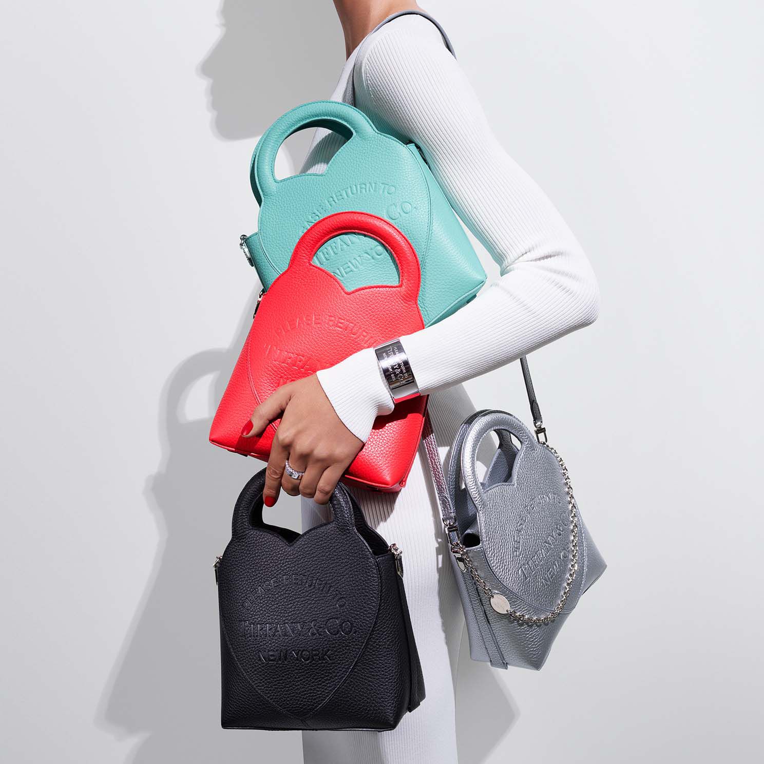 Tiffany & Co Marlow Hobo Ostrich Leather Blue Bag Purse