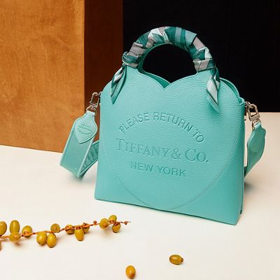 Ciuffetto due veli, porta confetti con tirante, tiffany - Aroma di