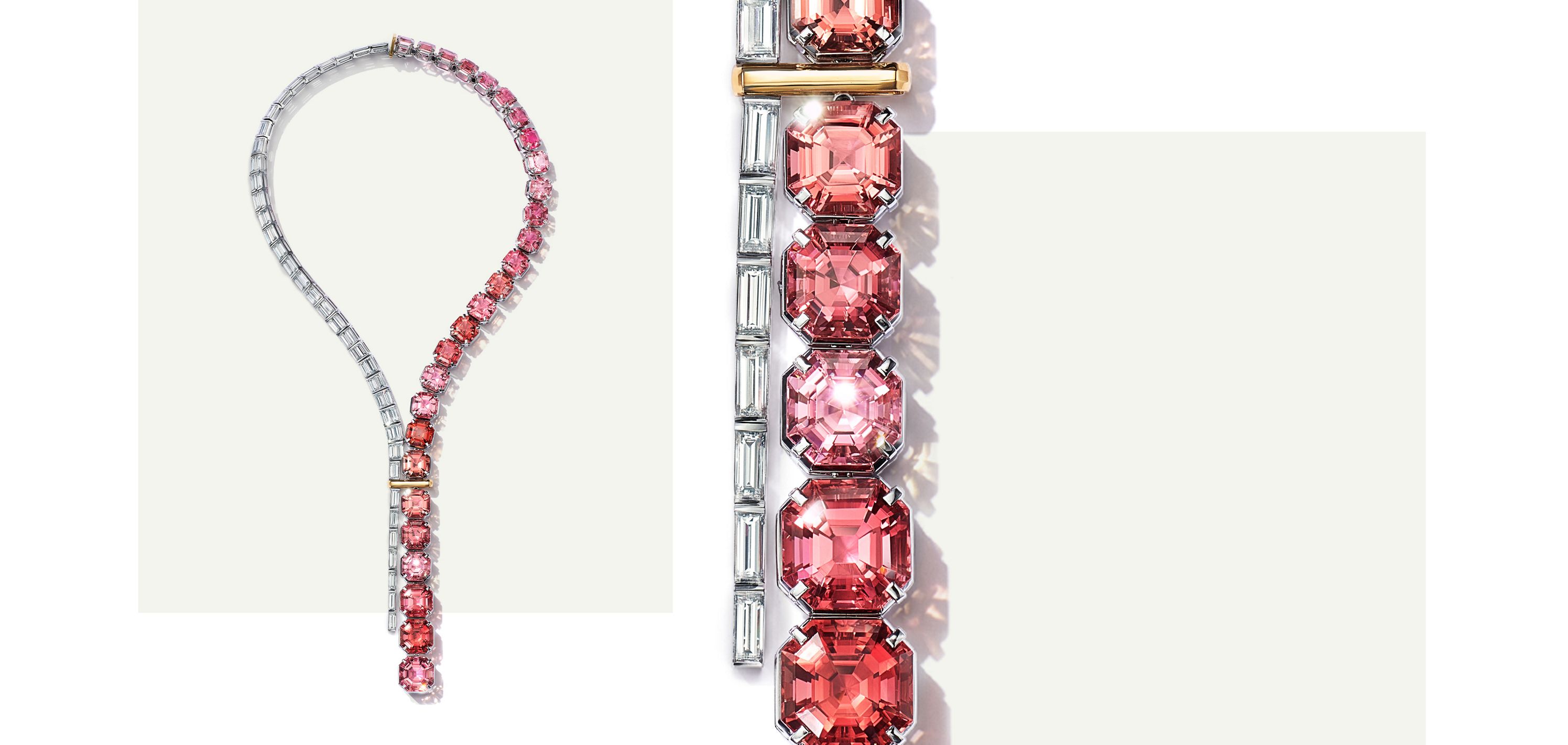 A DIAMOND AND PINK TOURMALINE NECKLACE, BY TIFFANY & CO.