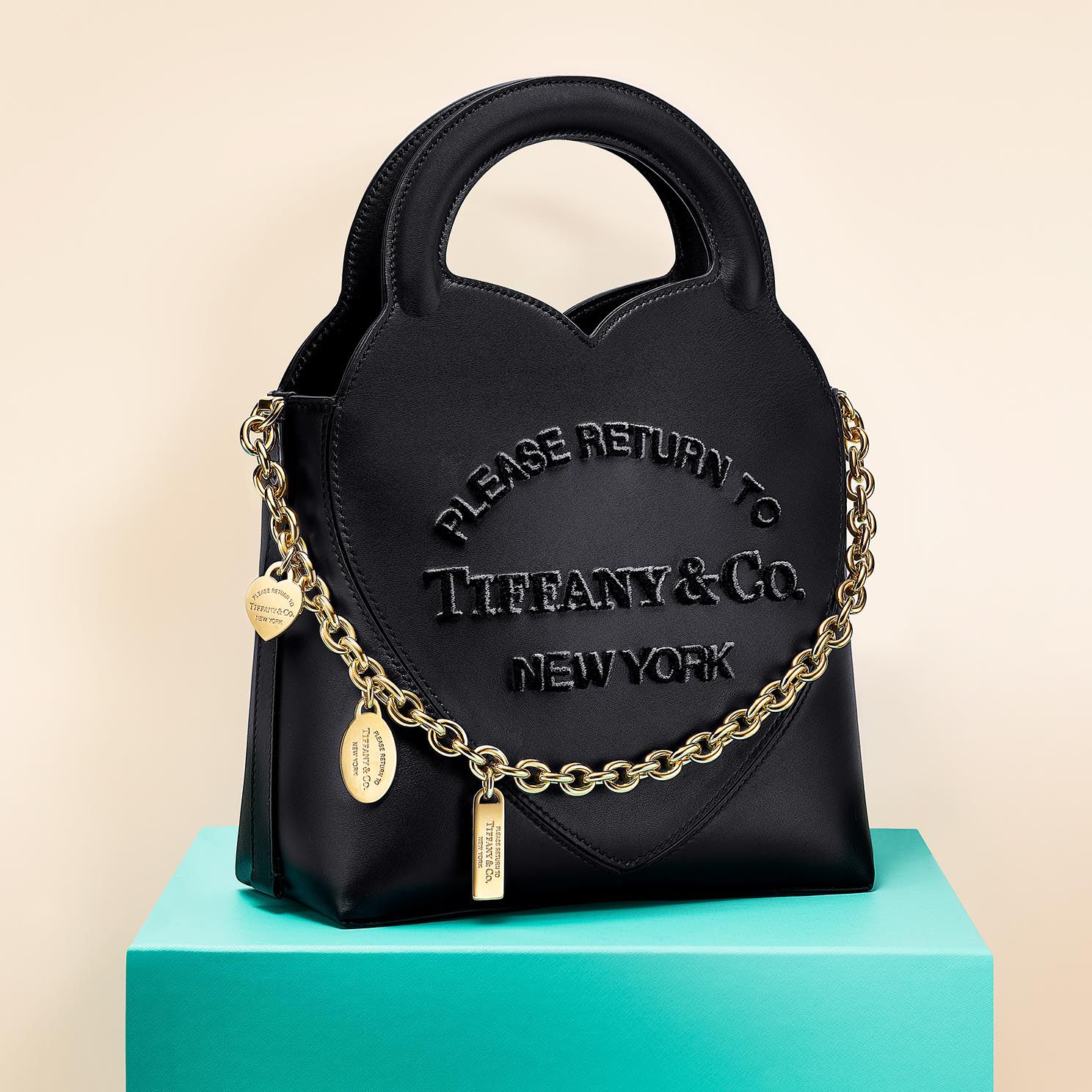 Return to Tiffany™ Round and Heart Tag Keyring in Silver with Tiffany Blue®