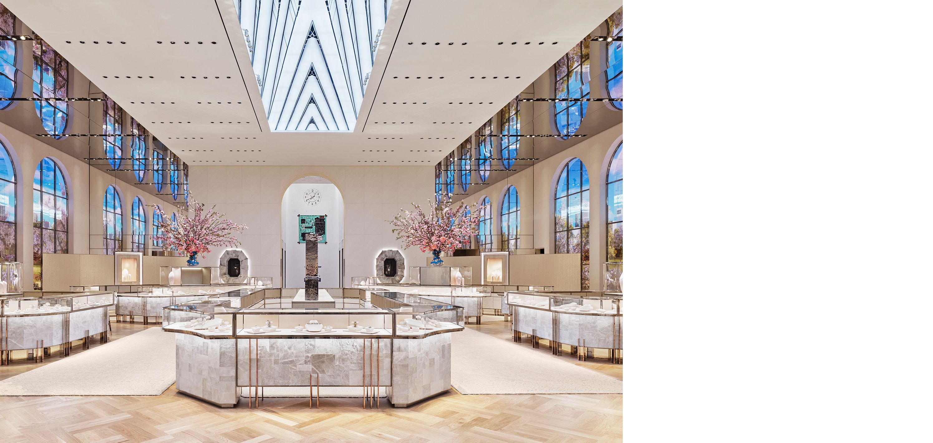 A shopper holds a bag from the Tiffany & Co. store on Fifth Avenue