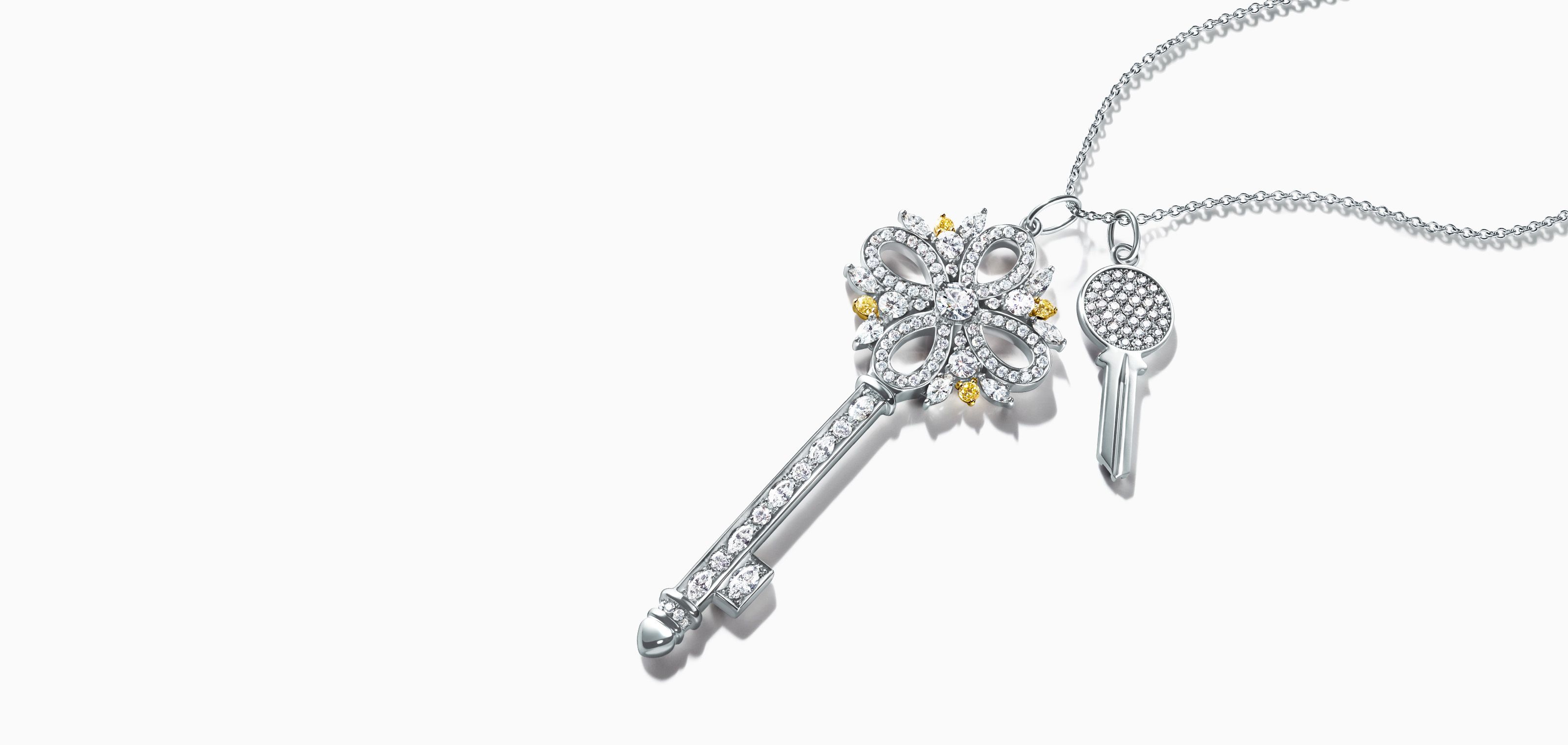 Tiffany key deals necklace silver