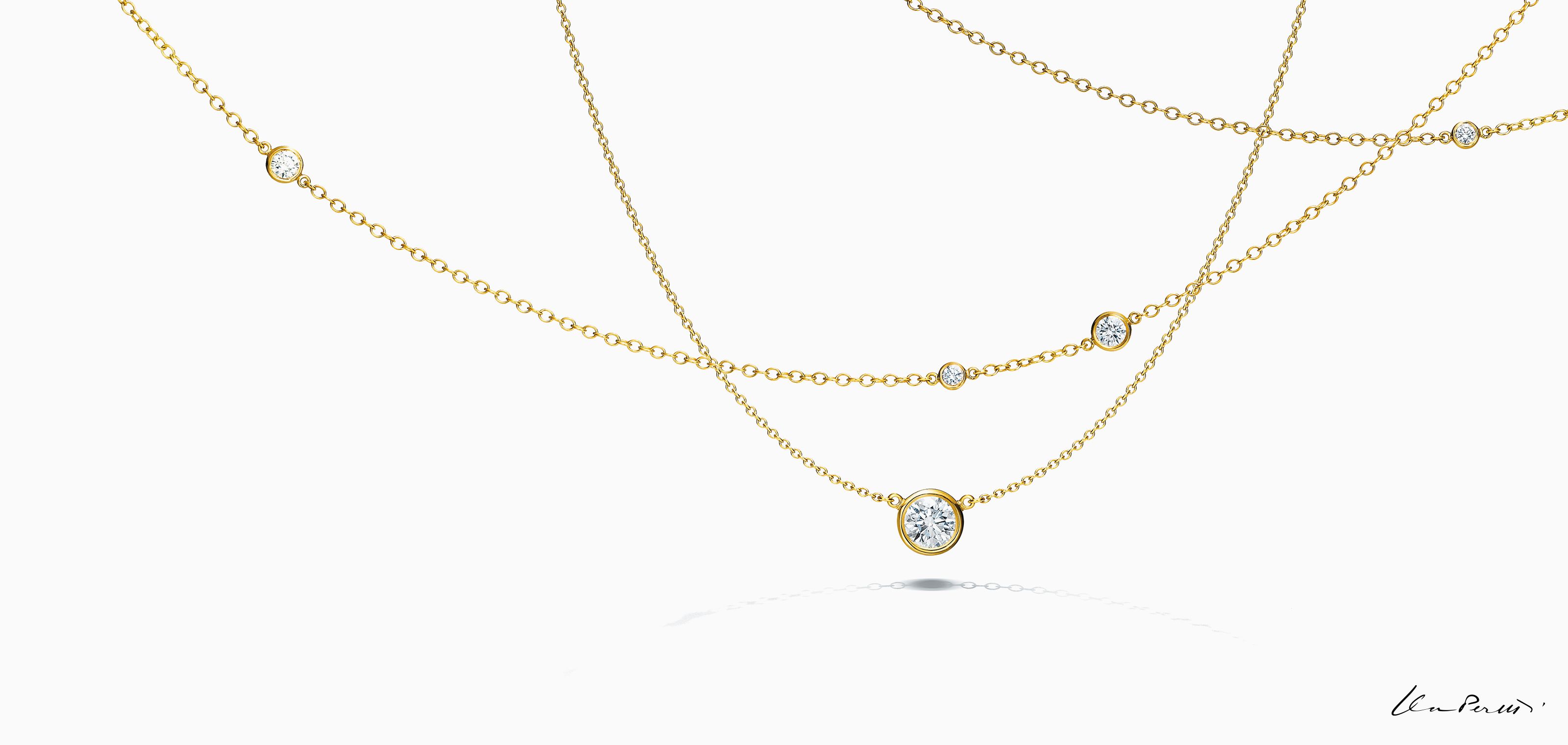 Elsa Peretti™ Diamond Hoop single-row bangle in 18k gold with