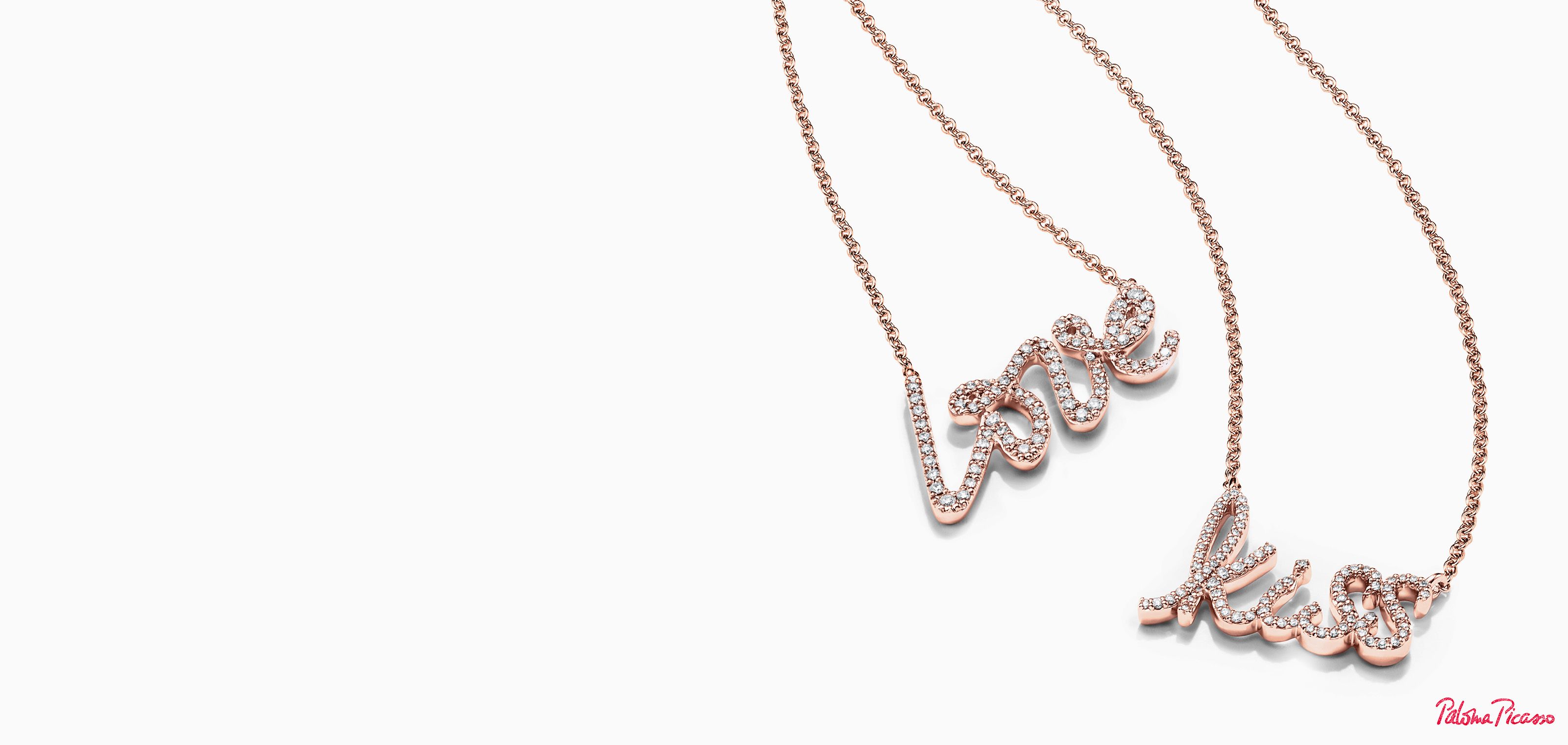 Tiffany graffiti love on sale necklace