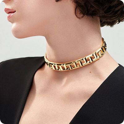 tiffany & co gold choker necklace