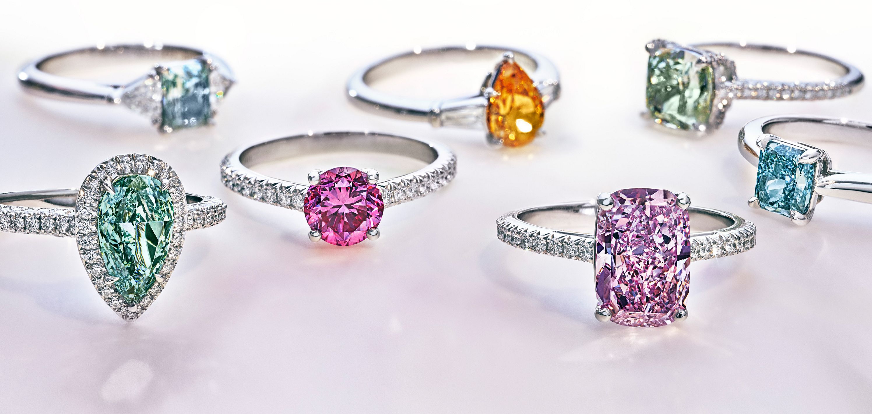 Colored hot sale diamond rings