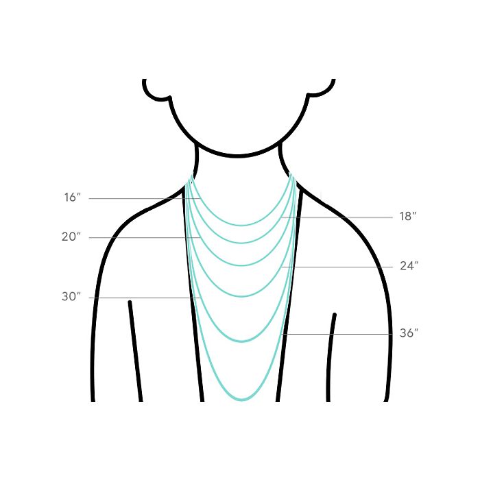 Finden Sie Ihre Halsketten- und Anhängerlänge